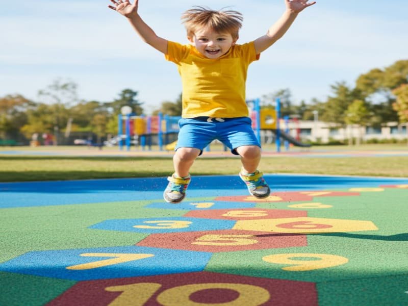 EPDM-Gummigranulat in Nahaufnahme mit leuchtenden Farben